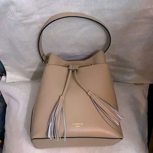 Leather Beige (Neutral) bucket bag